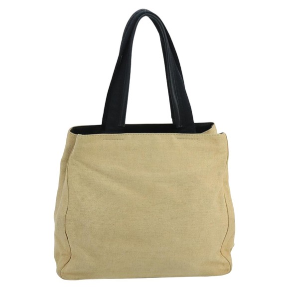 PRADA Tote Bag Canvas Beige Auth ti2434 - Picture 2 of 16